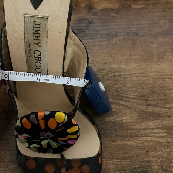 Jimmy Choo polka dot heels sandals size 39 (T85) - Picture 10 of 11
